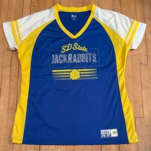 Knights Apparel Blue and Yellow Women's Top